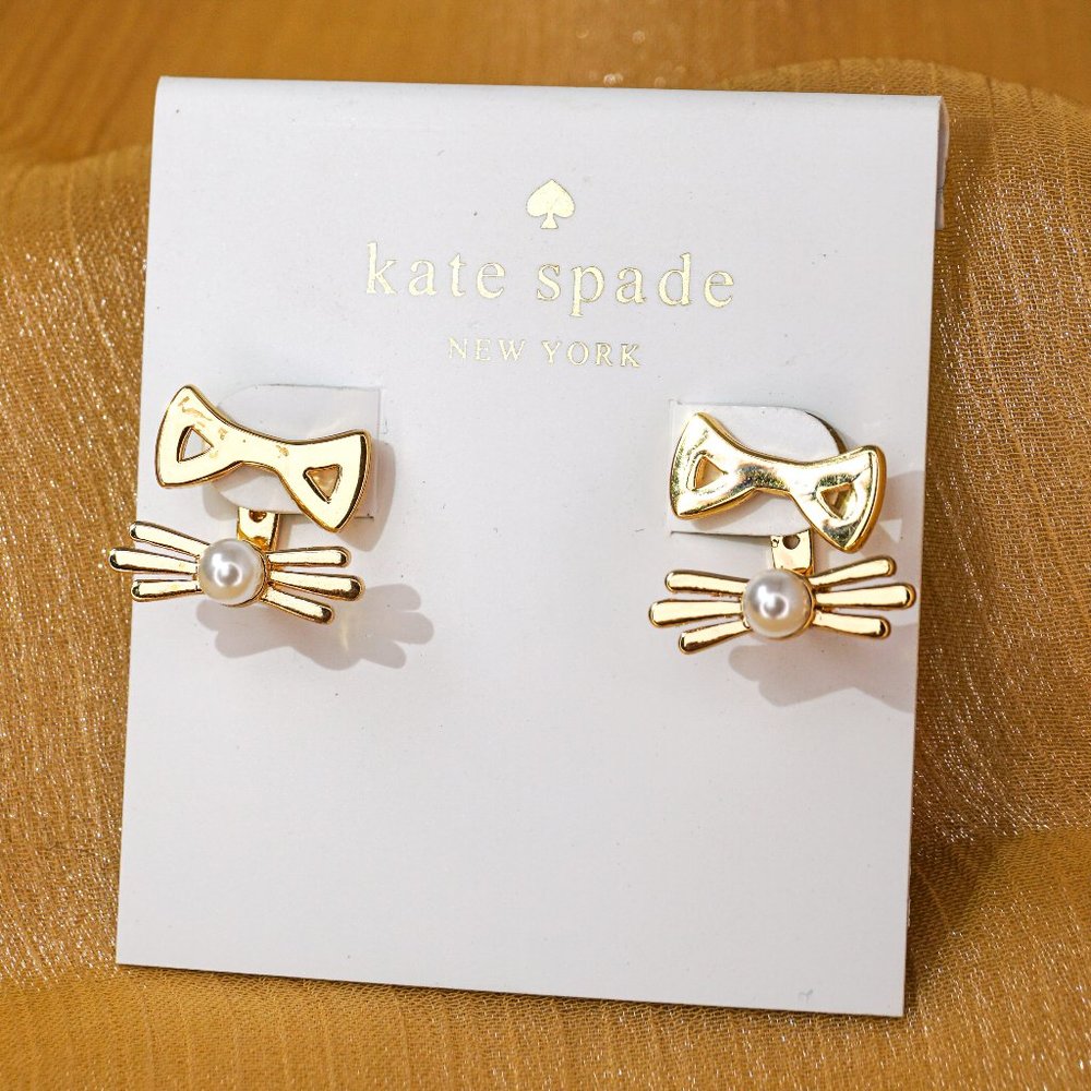 Kate Spade West Pavé Cat Ear Jacket Gold Multi Earrings